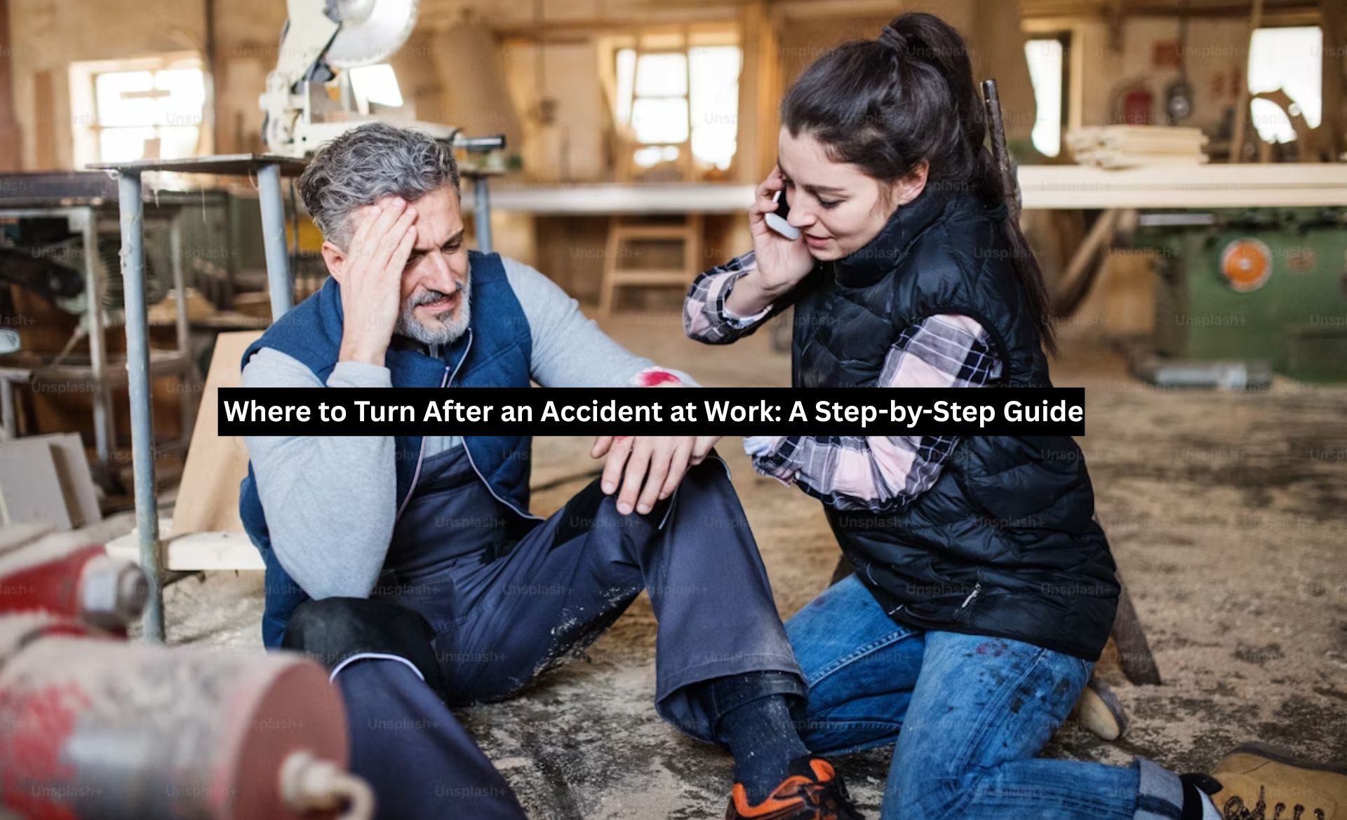 Employee discussing next steps after a workplace accident.
